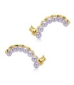 Beautiful Pearl Curve Shaped Silver Stud Earring STS-5672